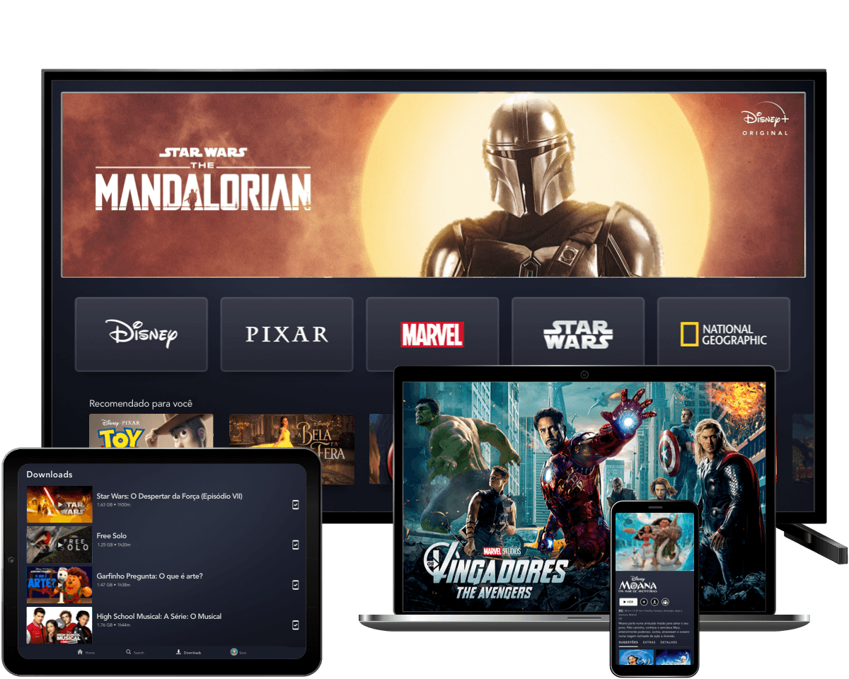 Imagem com tv, pc, tablet e celular